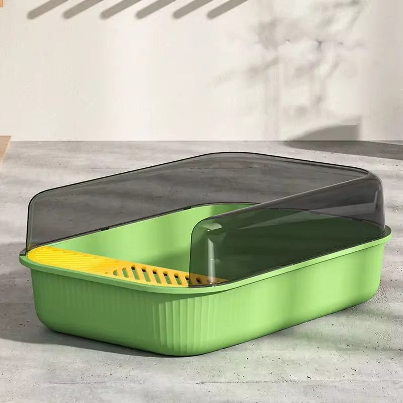 Bac à litière XXL Anti-Éclaboussure (Inclus Pelle de Nettoyage)